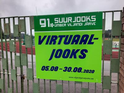 91. ümber Viljandi järve jooksu virtuaaljooksu plakat Vi