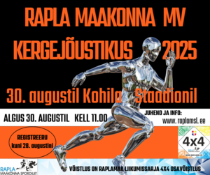 Rapla maakonna MV kergejõustikus 2025